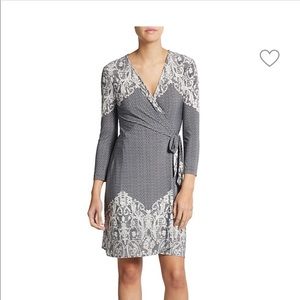 BCBGMAXAZRIA Adele Embroidered Wrap Dress